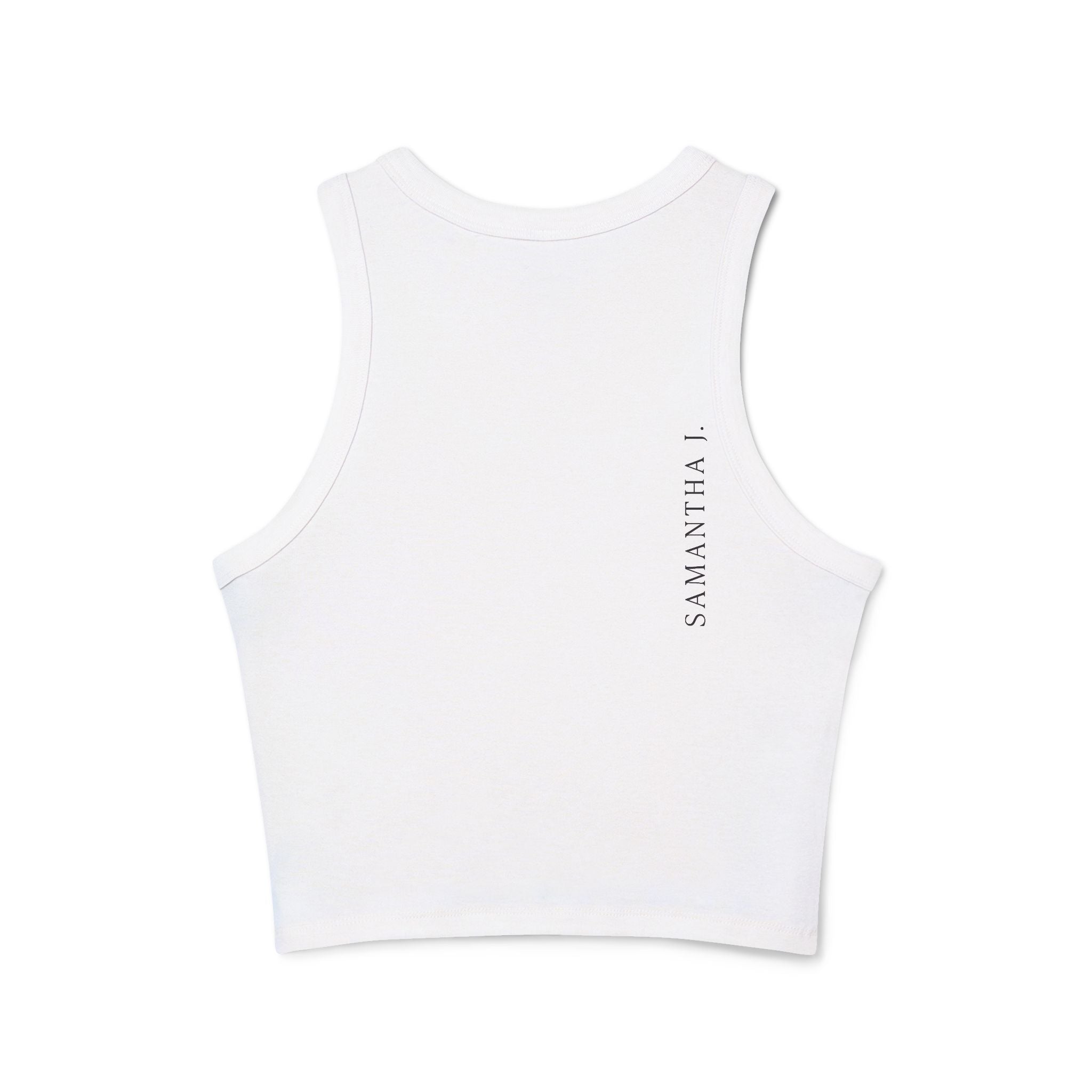 Born to Shine Women's Micro Rib Racer Tank Top, Summer Wear, Activewear, Casual Outfit, Motivational Apparel, Fitness Gear