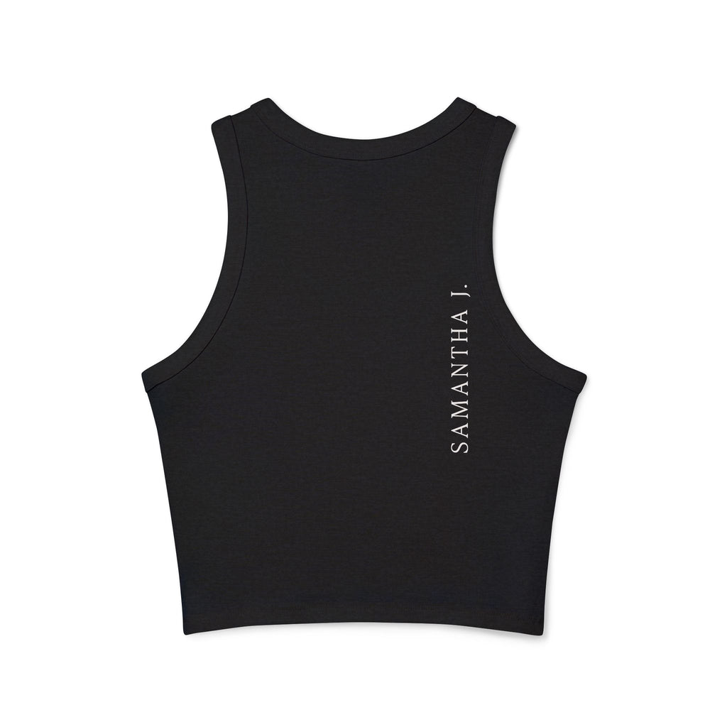 Wildflowers Women's Micro Rib Racer Tank Top, Summer Wear, Activewear, Casual Outfit, Motivational Apparel, Fitness Gear