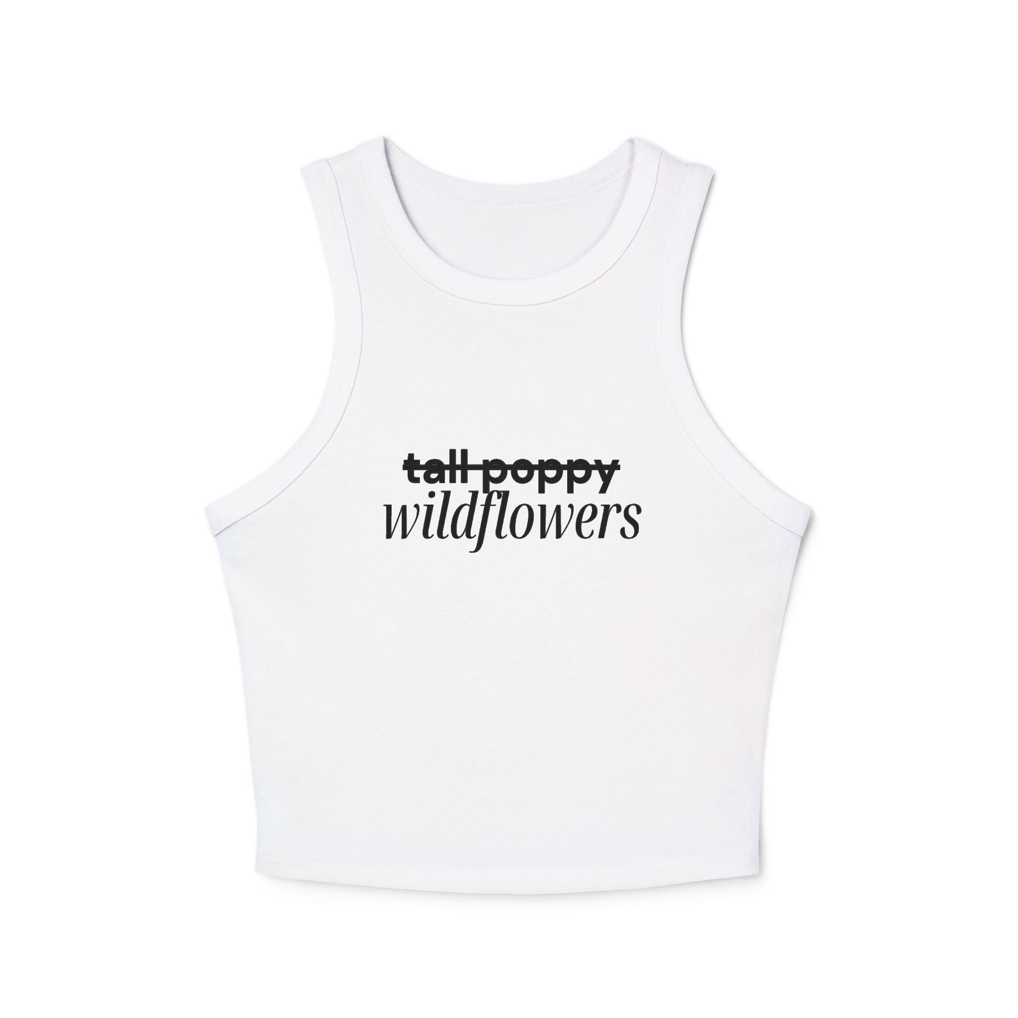 Wildflowers Women's Micro Rib Racer Tank Top, Summer Wear, Activewear, Casual Outfit, Motivational Apparel, Fitness Gear