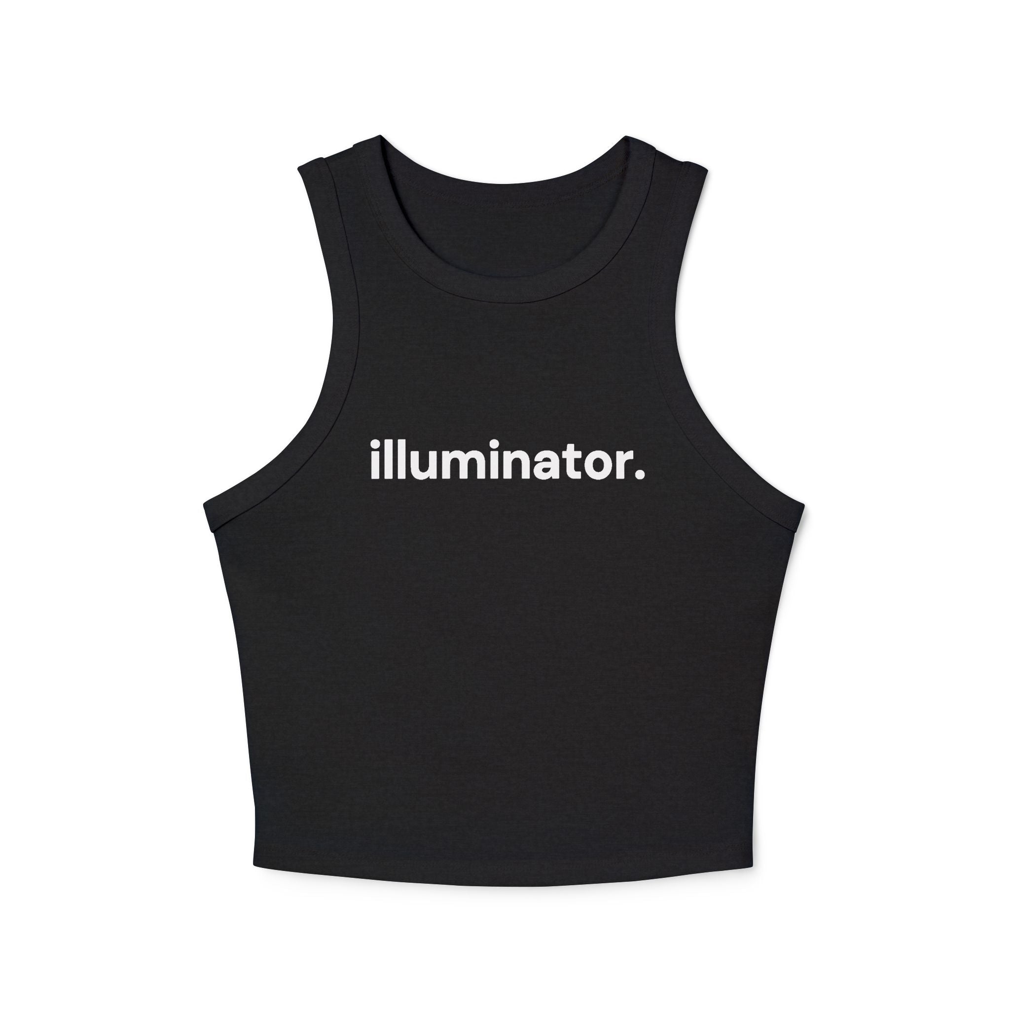 Illuminator Women's Micro Rib Racer Tank Top, Summer Wear, Activewear, Casual Outfit, Motivational Apparel, Fitness Gear
